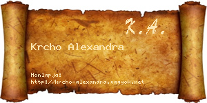 Krcho Alexandra névjegykártya